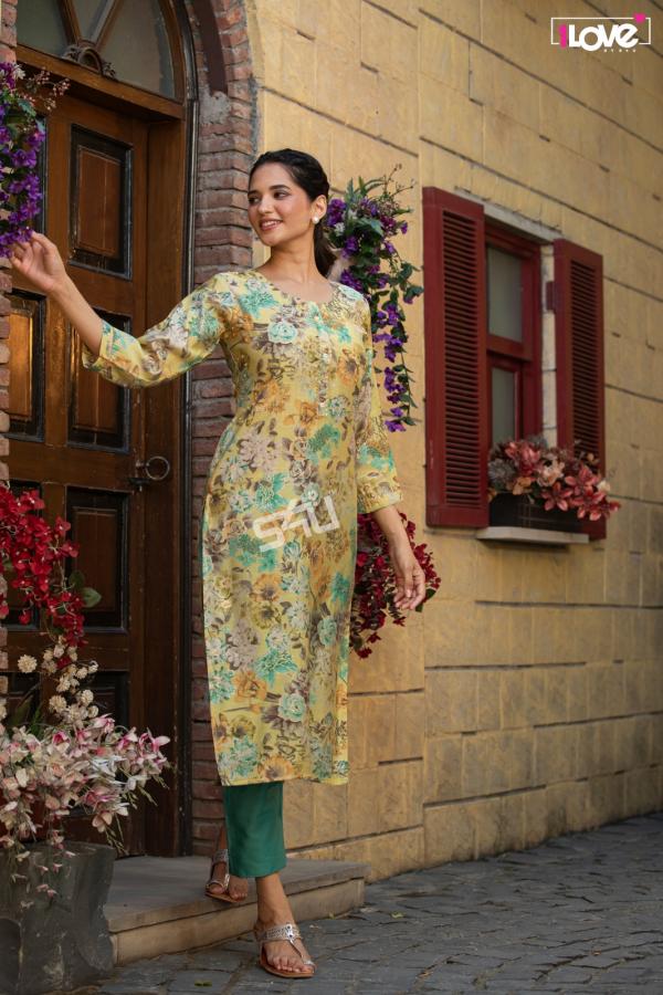 1Love Gold Vol 4 Designer Printed Long Kurti Collection